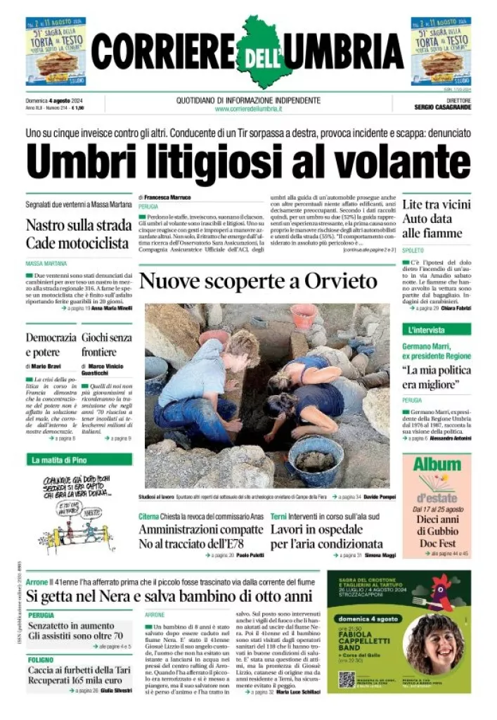 Prima-pagina-corriere umbria-del-2024-08-04